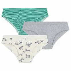 Petit Bateau Lot 3 Slips Zèbres ||Enfant Nuit, Sous-Vêtements