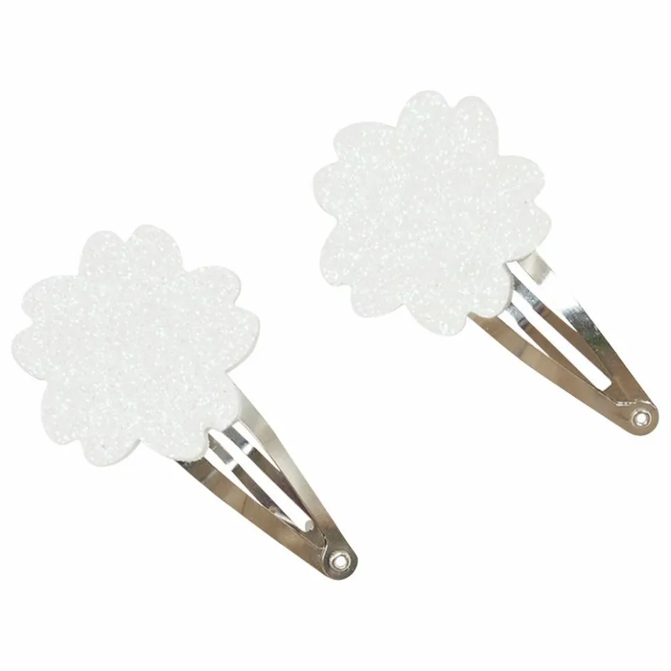 Enfant Tartine et Chocolat Accessoires De Mode*Lot de 2 Barettes Hibiscus Paillettes |