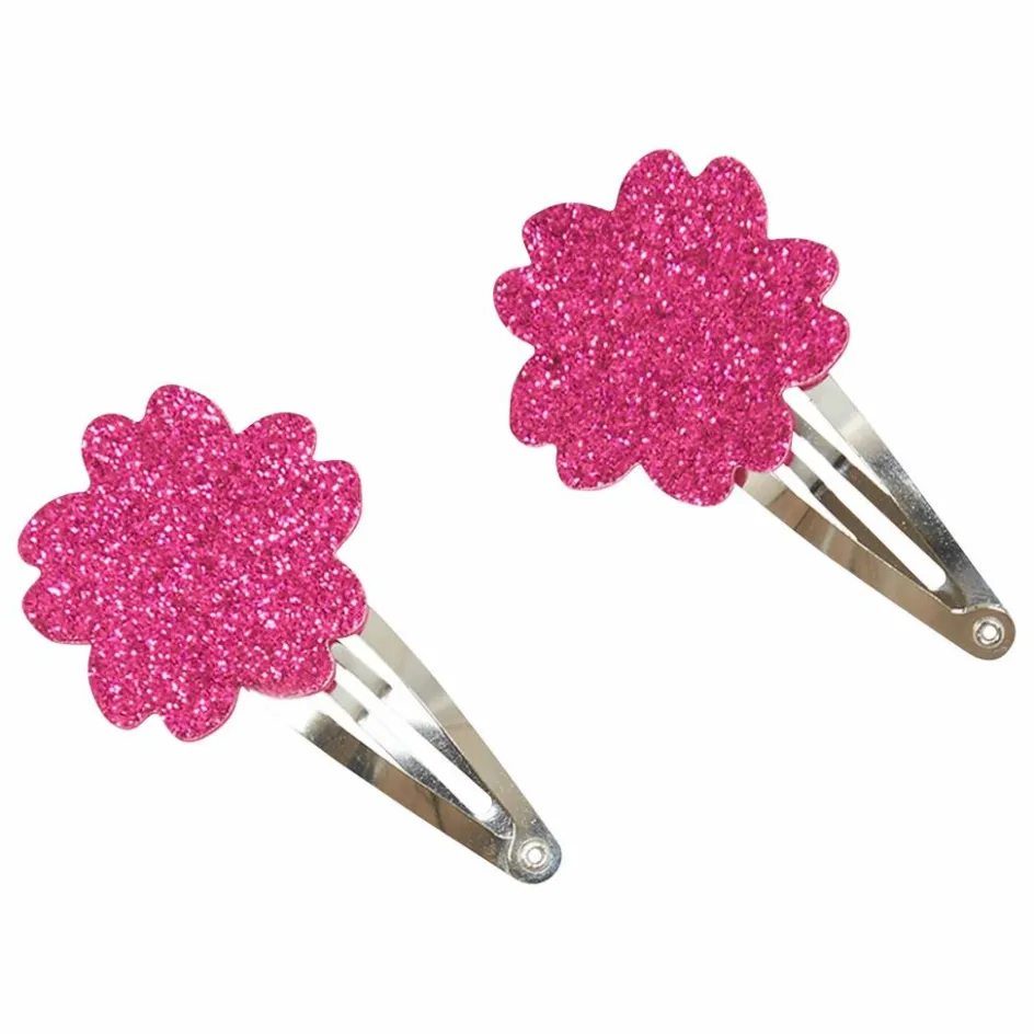Tartine et Chocolat Lot de 2 Barettes Hibiscus Paillettes ||Enfant Accessoires De Mode
