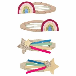 Enfant Mimi & Lula Accessoires De Mode*Lot de 4 Barrettes Disco Rainbow |