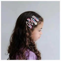 Enfant Mimi & Lula Accessoires De Mode*Lot de 4 Barrettes Disco Rainbow |