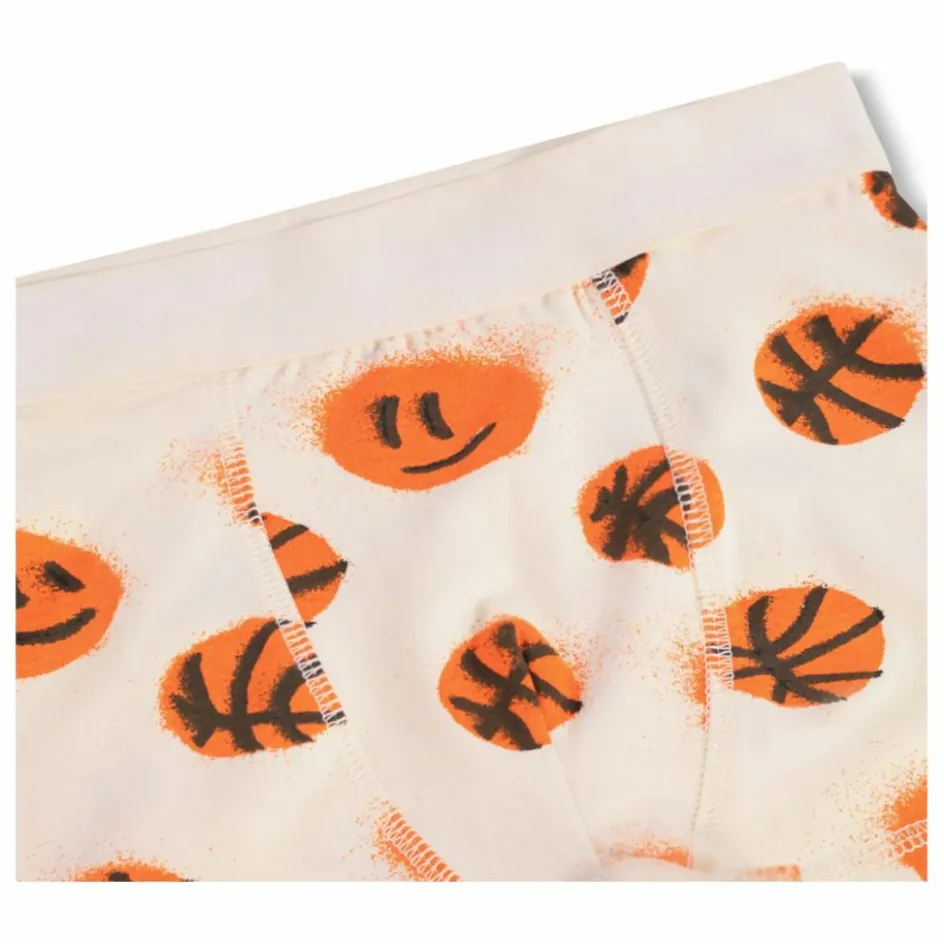 Outlet Molo Lot de 2 Caleçons Justin Basketball Coton Bio | Ecru