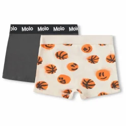 Outlet Molo Lot de 2 Caleçons Justin Basketball Coton Bio | Ecru