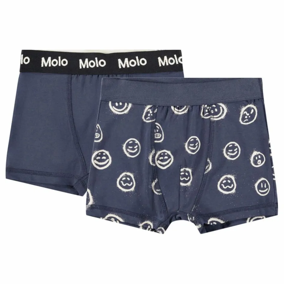 Molo Lot de 2 Caleçons Justin Moods Coton Bio ||Enfant Nuit, Sous-Vêtements|Nuit, Sous-Vêtements
