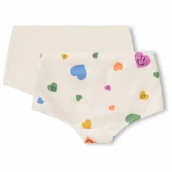 Discount Lot de 2 Culottes Jemma Cœurs Coton Bio | Enfant Nuit, Sous-Vêtements|Nuit, Sous-Vêtements