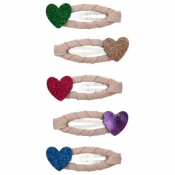 Enfant Mimi & Lula Accessoires De Mode*Lot de 5 Mini Barrettes Jazzy Heart |