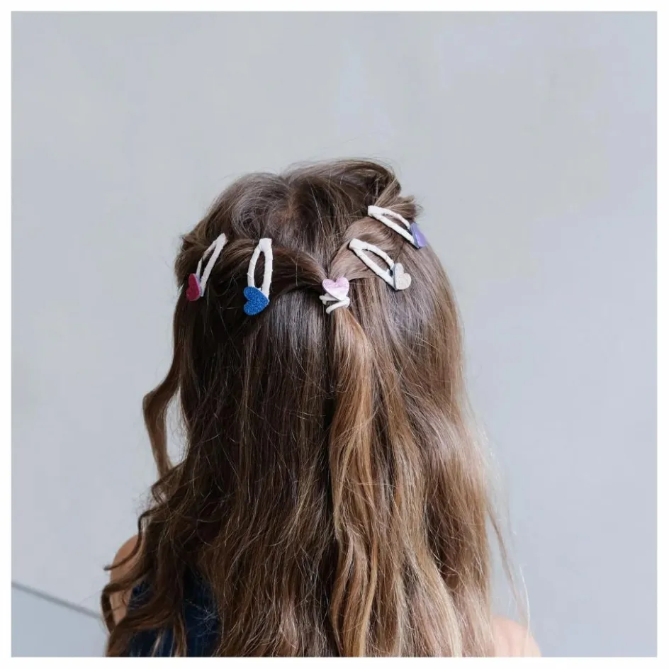 Enfant Mimi & Lula Accessoires De Mode*Lot de 5 Mini Barrettes Jazzy Heart |