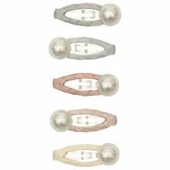 New Mimi & Lula Lot de 5 Mini Barrettes Perle | Rose