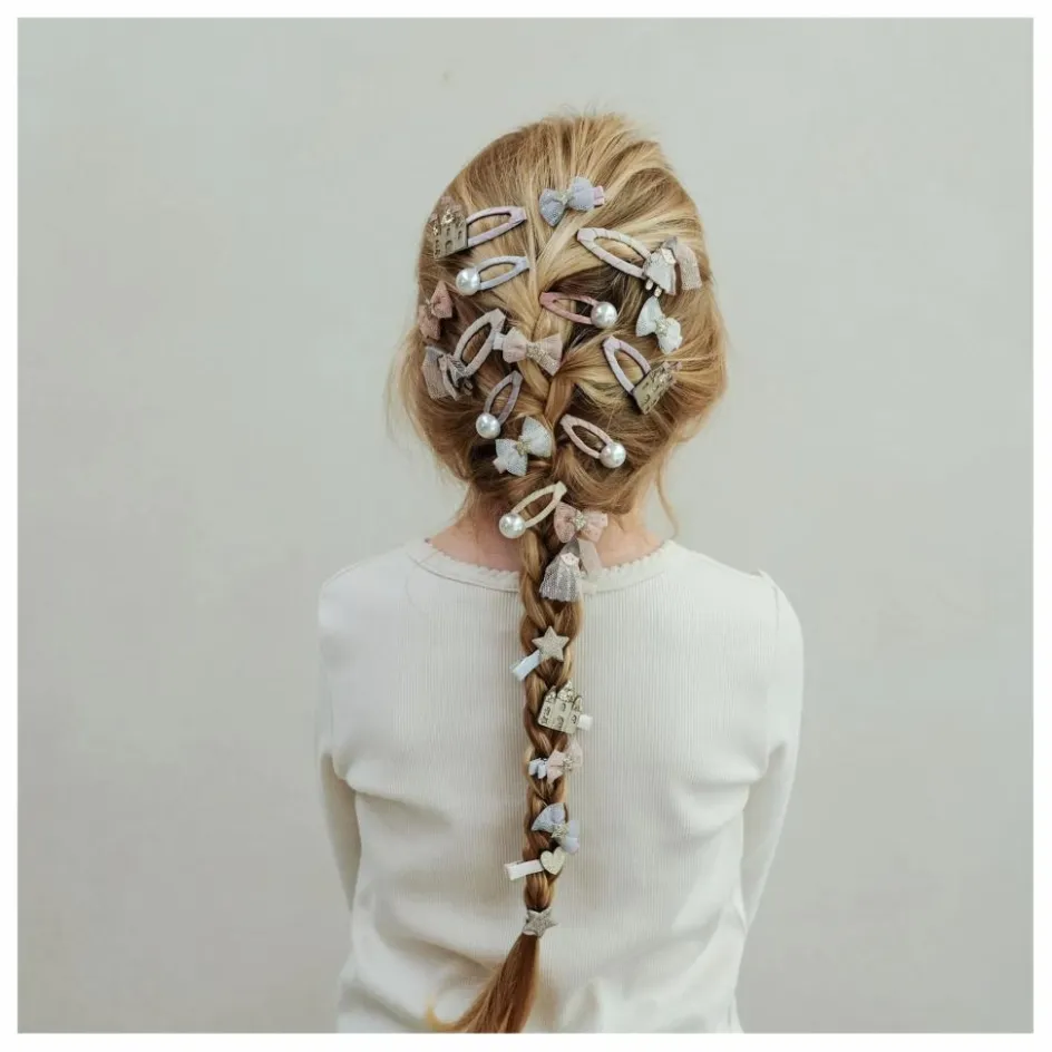 New Mimi & Lula Lot de 5 Mini Barrettes Perle | Rose