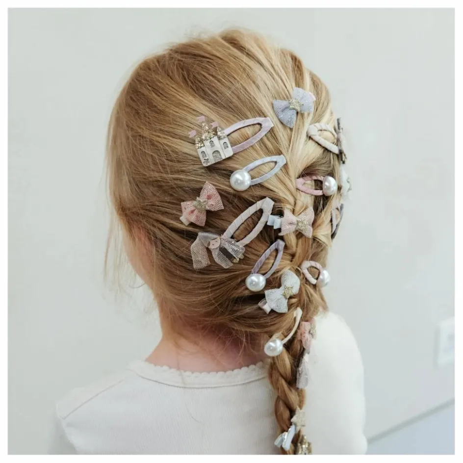 New Mimi & Lula Lot de 5 Mini Barrettes Perle | Rose
