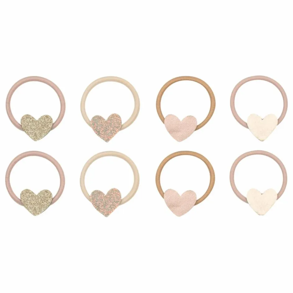 Sale Mimi & Lula Lot de 8 Mini Chouchous Cœur | Doré