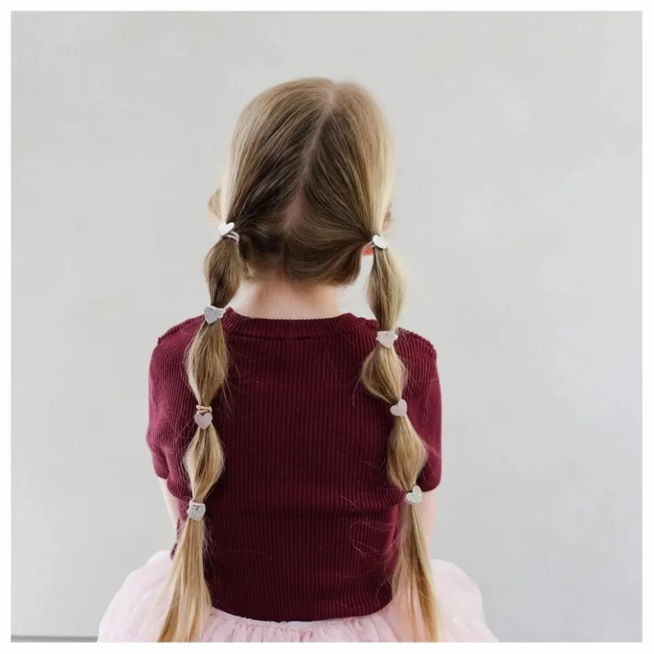 Sale Mimi & Lula Lot de 8 Mini Chouchous Cœur | Doré