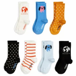 Enfant Mini Rodini Nuit, Sous-Vêtements|Nuit, Sous-Vêtements*Lot de 7 Paires de Chaussettes Doggies Coton Bio |