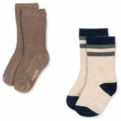 Lot de 2 Paires de Chaussettes Rayées | Enfant Nuit, Sous-Vêtements|Pyjamas, Sous-Vêtements