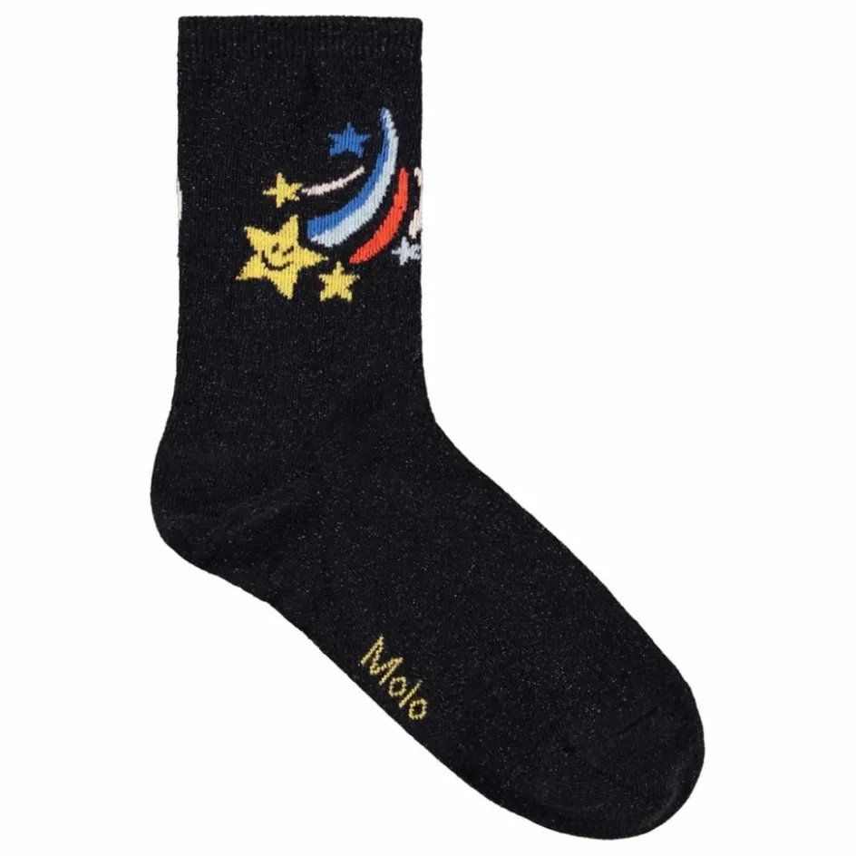 Discount Molo Lot de 2 Paires de Chaussettes Nomi Etoiles | Noir
