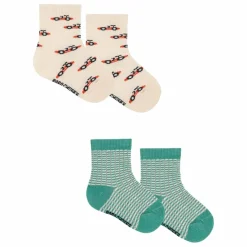Bobo Choses Lot de 2 Paires de Chaussettes Voitures Coton Bio || Pyjamas, Sous-Vêtements
