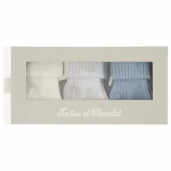 Sale Tartine et Chocolat Lot de 3 Paires de Chaussettes | Bleu horizon