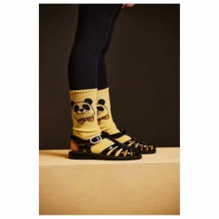 Clearance Mini Rodini Lot de 2 Paires de Chaussettes Panda Coton Bio | Jaune