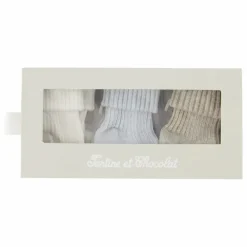 Tartine et Chocolat Lot de 3 Paires de Chaussettes | Bleu Clair