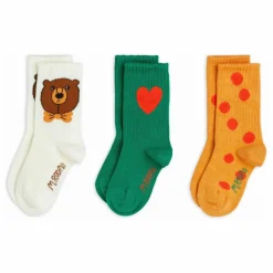 Mini Rodini Lot de 3 Paires de Chaussettes Ours Coton Bio ||Enfant Nuit, Sous-Vêtements|Nuit, Sous-Vêtements