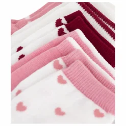 Clearance Petit Bateau Lot de 5 Paires de Chaussettes Cœurs Bébé | Rose