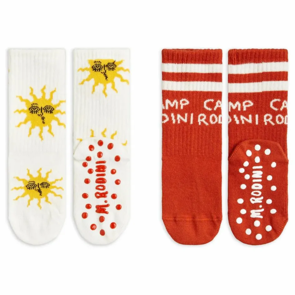 Mini Rodini Lot de 2 Paires de Chaussettes Sun Coton Bio ||Enfant Nuit, Sous-Vêtements|Pyjamas, Sous-Vêtements