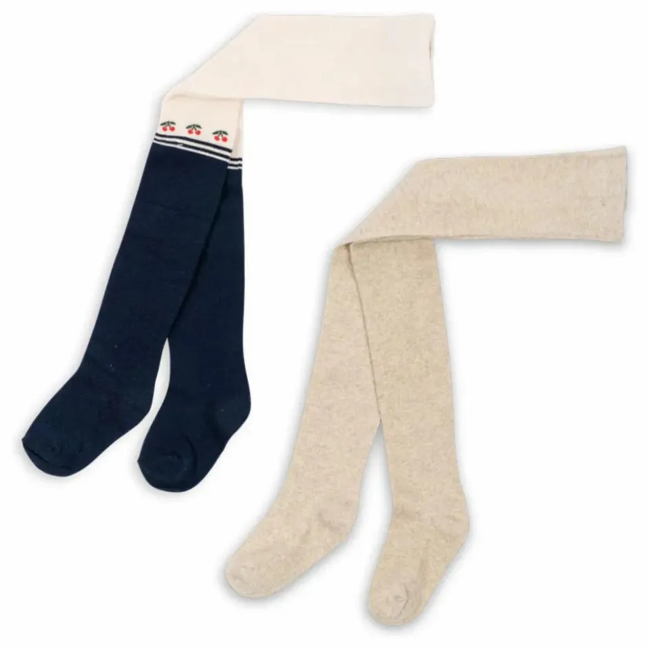Konges Sløjd Lot de 2 Paires de Collants Cherry ||Enfant Nuit, Sous-Vêtements|Pyjamas, Sous-Vêtements