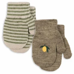 Discount Lot de 2 Paires de Mitaines Filla Citron Laine | Enfant Accessoires De Mode