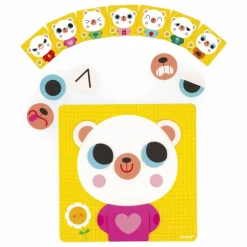 New Janod L'ours des émotions Multicolore
