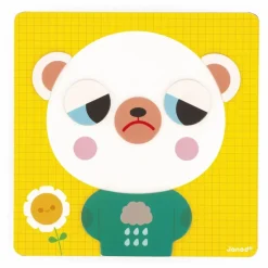 New Janod L'ours des émotions Multicolore