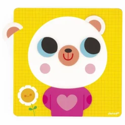 New Janod L'ours des émotions Multicolore