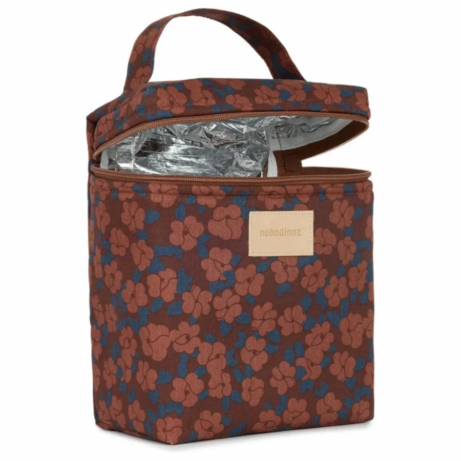 Enfant Nobodinoz Vaisselle Enfant*Lunch bag isotherme Hyde Park Maroon Poppies |