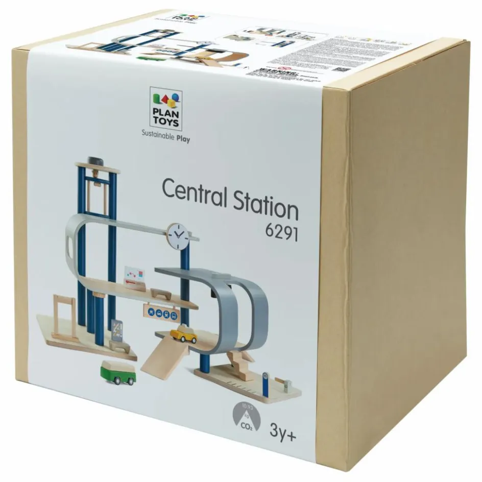 Plan Toys Ma grande gare en bois| Garages, Circuits