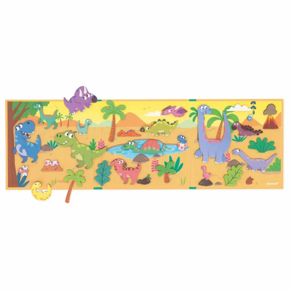 Hot Janod Magneti'stories - Les dinosaures Multicolore