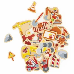 Clearance Janod Magnets - Engins de chantier - 24 pièces Multicolore