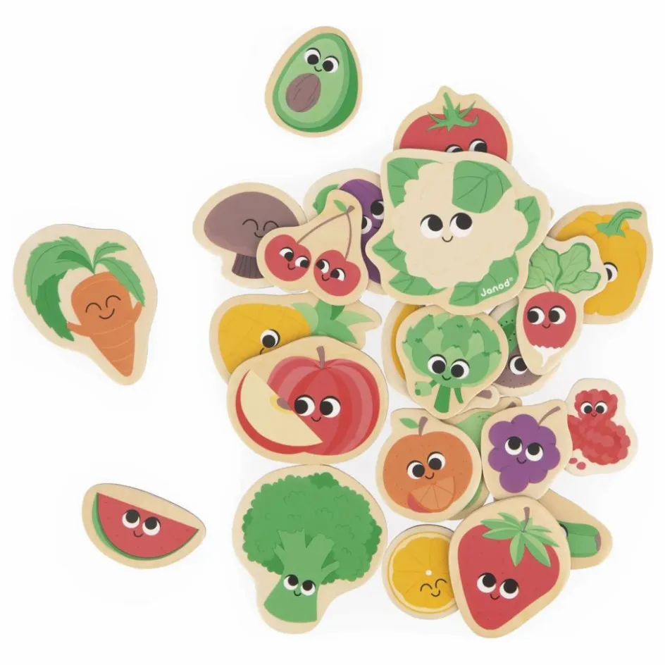 Janod Magnets - Fruits & Légumes - 24 pièces| Jeux Éducatifs