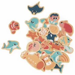 Janod Jeux Éducatifs*Magnets - Le monde marin - 24 pièces