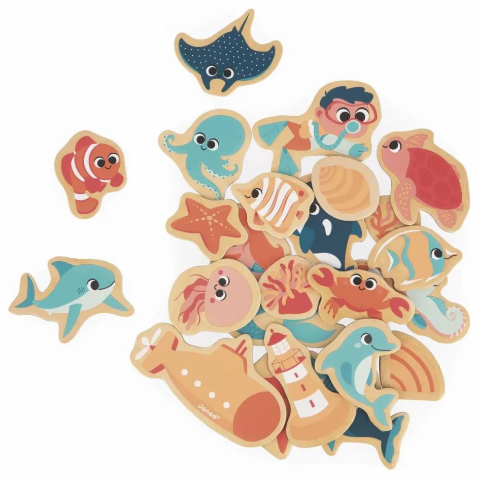 Janod Jeux Éducatifs*Magnets - Le monde marin - 24 pièces