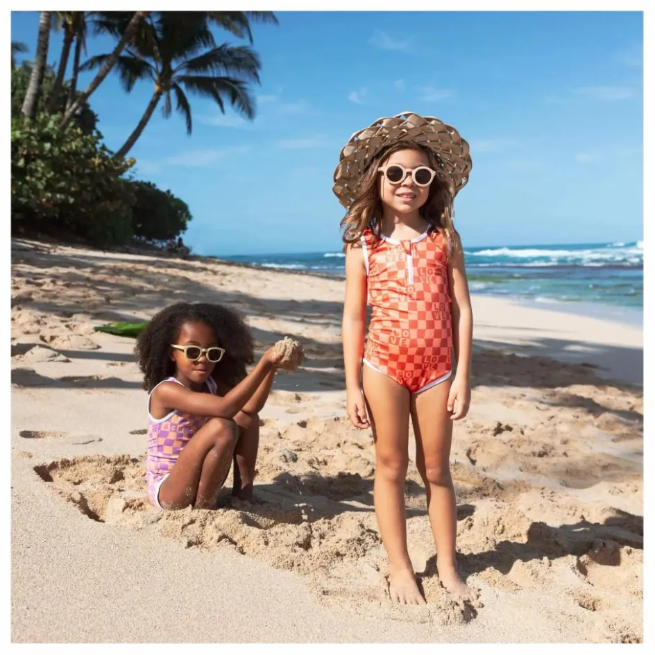 Enfant Beach & Bandits Maillots De Bain*Maillot 1 Pièce Anti-UV Checkered Love Fibres Recyclées |