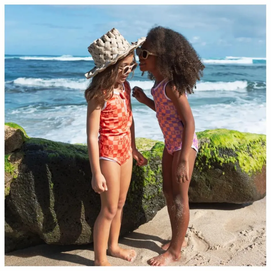 Enfant Beach & Bandits Maillots De Bain*Maillot 1 Pièce Anti-UV Checkered Love Fibres Recyclées |