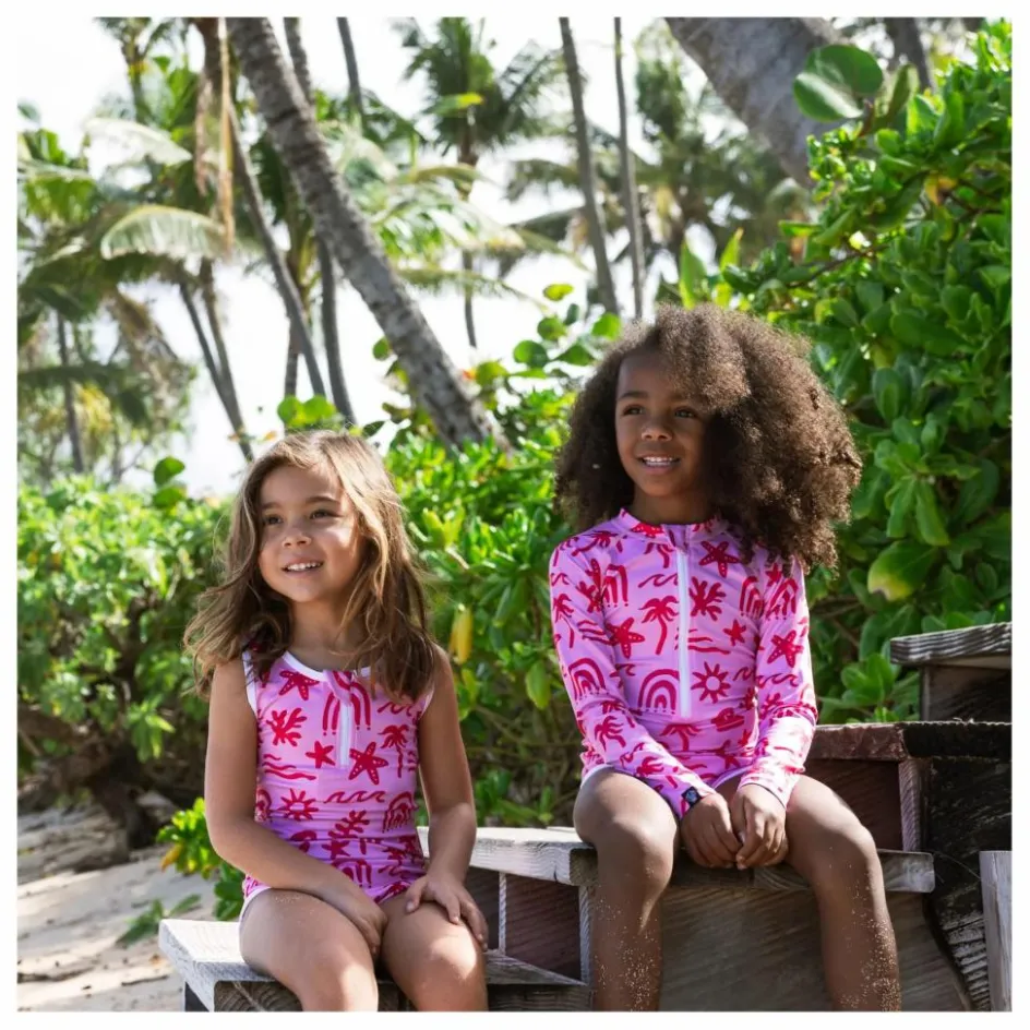 Maillot 1 Pièce Anti-UV Tropical Vibes Fibres Recyclées | Enfant Maillots De Bain