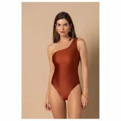 Discount Alma Deia Maillot 1 Pièce Asymétrique Ava | Terracotta