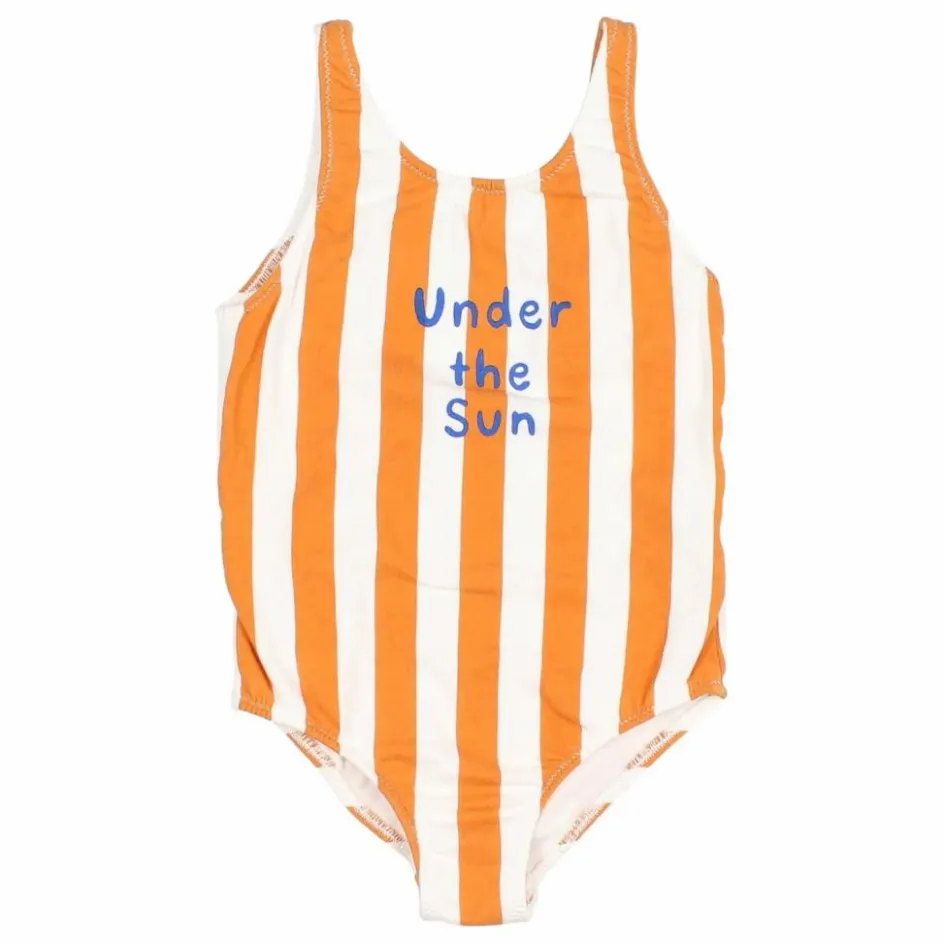 Sale Búho Maillot de Bain 1 pièce Rayures Coton Bio | Abricot