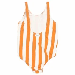 Sale Búho Maillot de Bain 1 pièce Rayures Coton Bio | Abricot