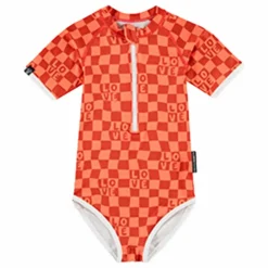 Beach & Bandits Maillot de Bain Anti-UV Checkered Love Fibres Recyclées ||Enfant Maillots De Bain