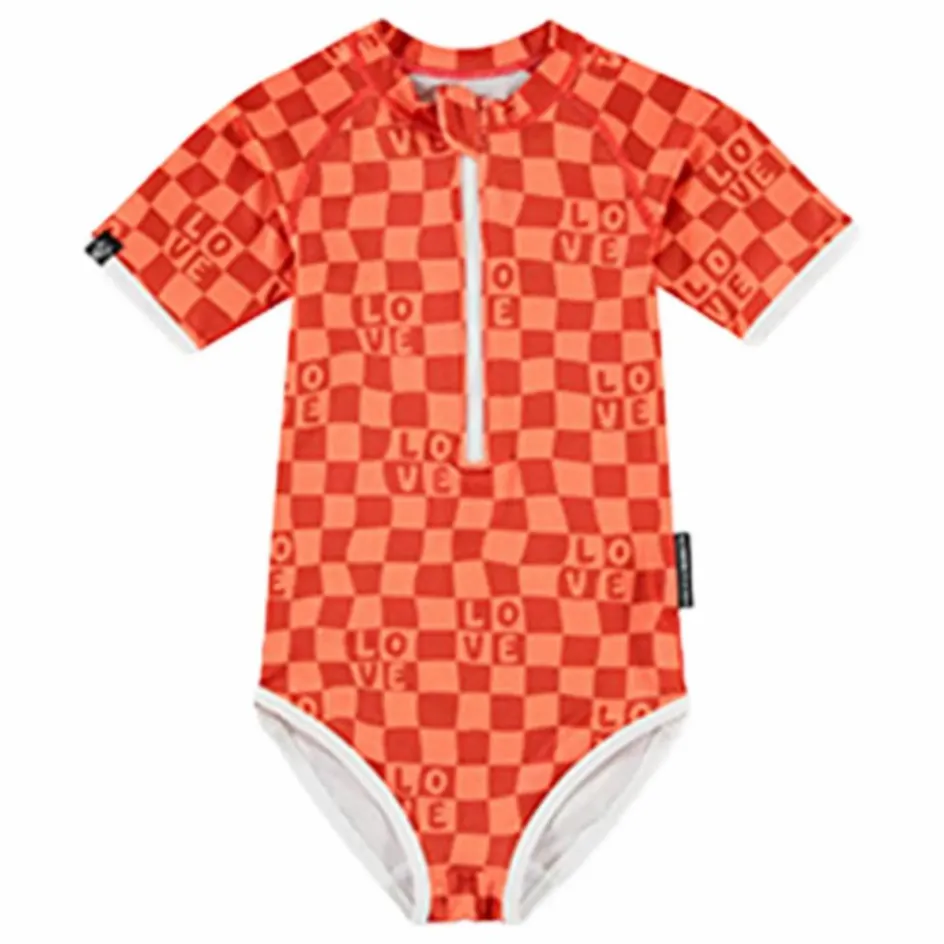 Beach & Bandits Maillot de Bain Anti-UV Checkered Love Fibres Recyclées ||Enfant Maillots De Bain