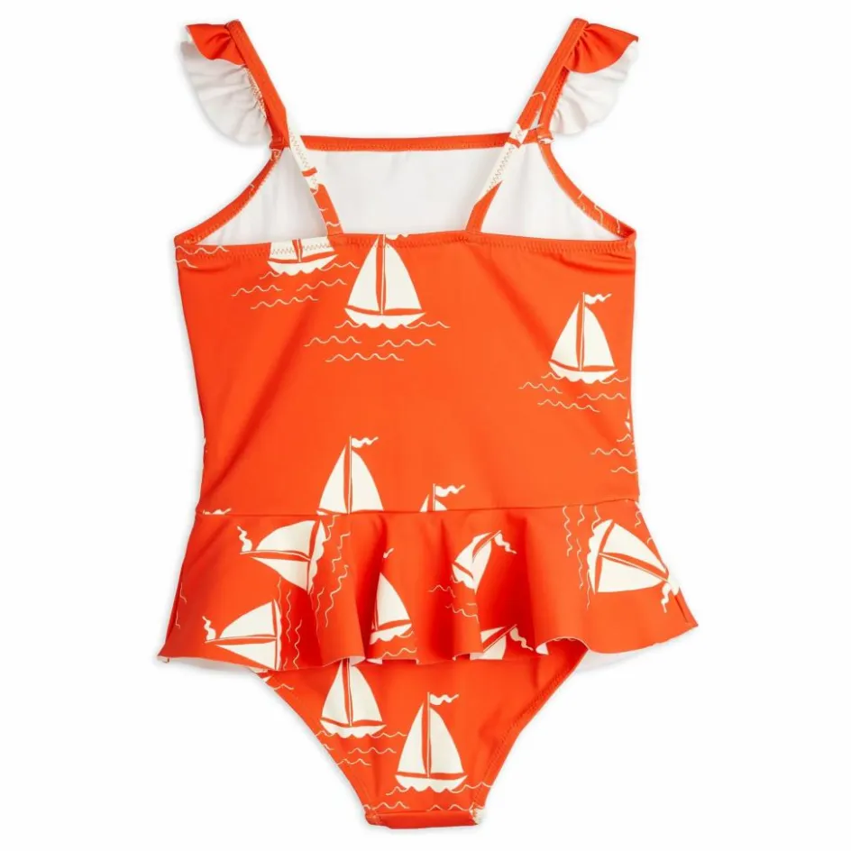 New Mini Rodini Maillot De Bain Bateau Coton Bio | Rouge