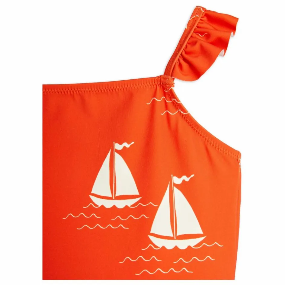 New Mini Rodini Maillot De Bain Bateau Coton Bio | Rouge