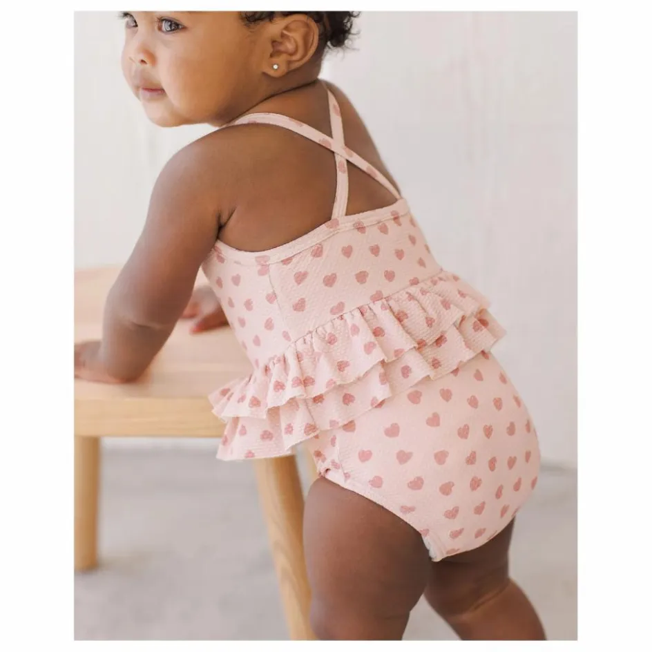 Best Quincy Mae Maillot de Bain Cœurs Volants | Rose