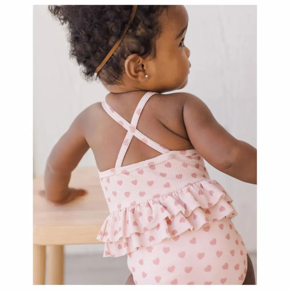 Best Quincy Mae Maillot de Bain Cœurs Volants | Rose